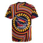 Adelaide Crows Rugby Jersey Indigenous Monochrome Dot Art Mascot Style