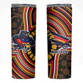 Adelaide Crows Skinny Tumbler Indigenous Monochrome Dot Art Mascot Style
