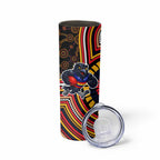 Adelaide Crows Skinny Tumbler Indigenous Monochrome Dot Art Mascot Style