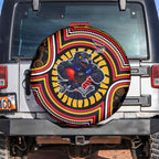 Adelaide Crows Spare Tire Cover Indigenous Monochrome Dot Art Mascot Style