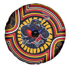 Adelaide Crows Spare Tire Cover Indigenous Monochrome Dot Art Mascot Style