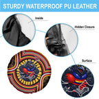 Adelaide Crows Spare Tire Cover Indigenous Monochrome Dot Art Mascot Style