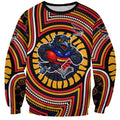 Adelaide Crows Sweatshirt Indigenous Monochrome Dot Art Mascot Style