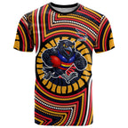 Adelaide Crows T Shirt Indigenous Monochrome Dot Art Mascot Style