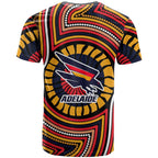 Adelaide Crows T Shirt Indigenous Monochrome Dot Art Mascot Style