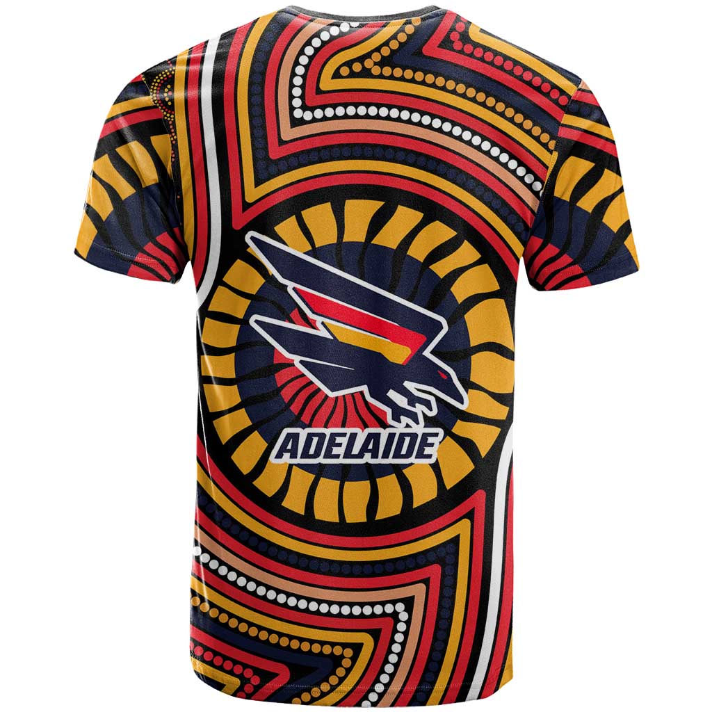 Adelaide Crows T Shirt Indigenous Monochrome Dot Art Mascot Style