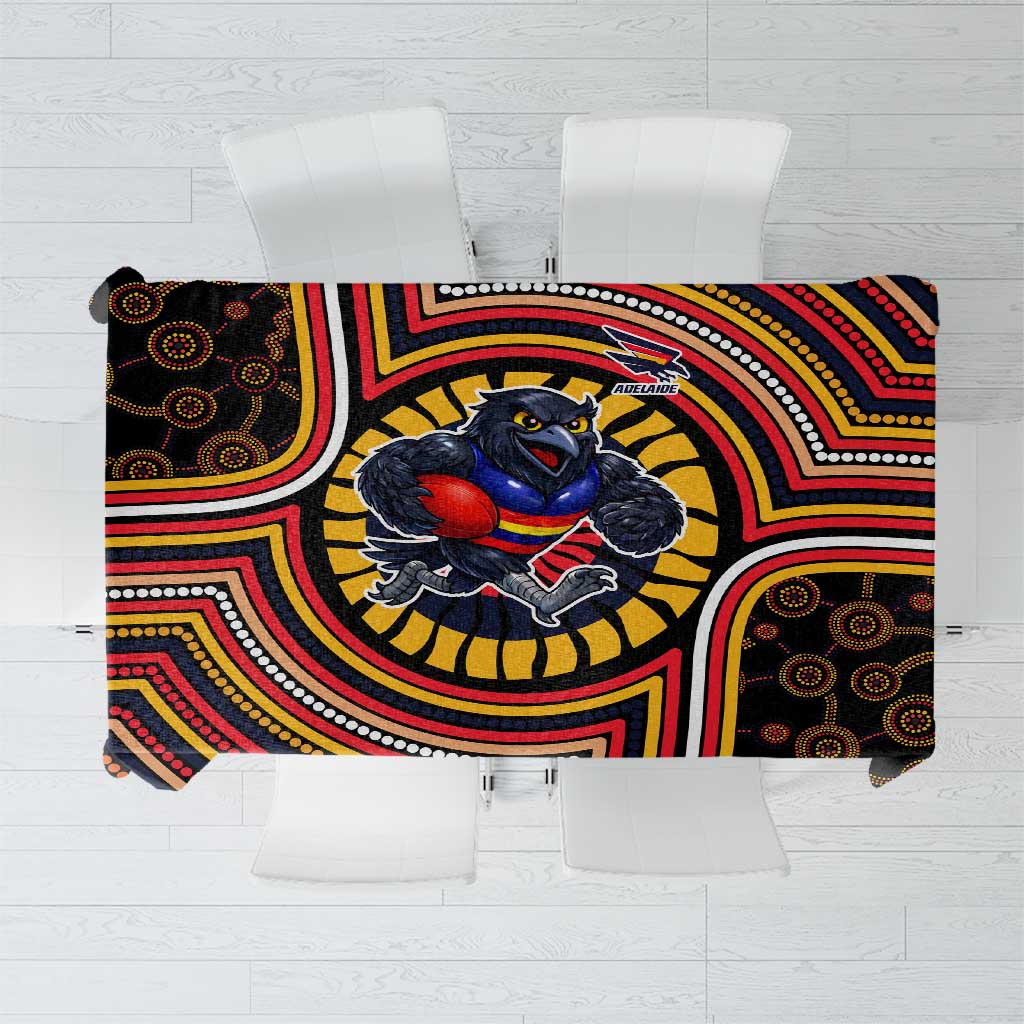 Adelaide Crows Tablecloth Indigenous Monochrome Dot Art Mascot Style