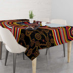 Adelaide Crows Tablecloth Indigenous Monochrome Dot Art Mascot Style