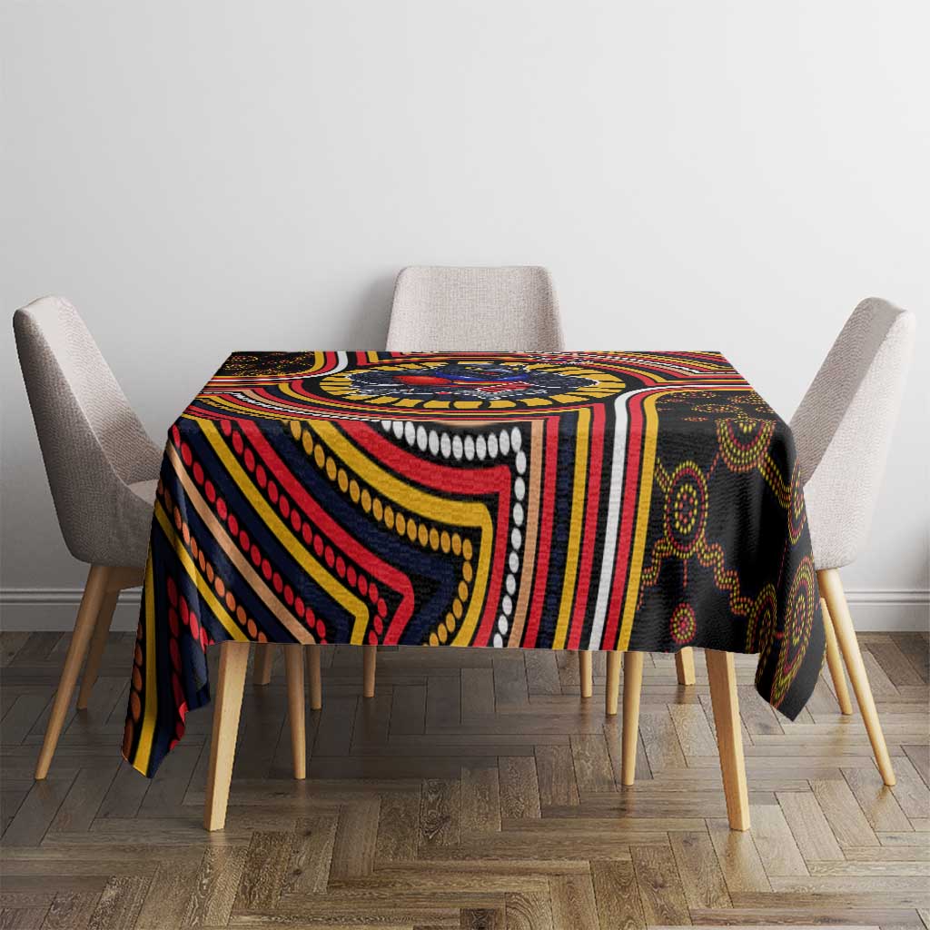 Adelaide Crows Tablecloth Indigenous Monochrome Dot Art Mascot Style
