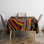 Adelaide Crows Tablecloth Indigenous Monochrome Dot Art Mascot Style
