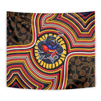 Adelaide Crows Tapestry Indigenous Monochrome Dot Art Mascot Style