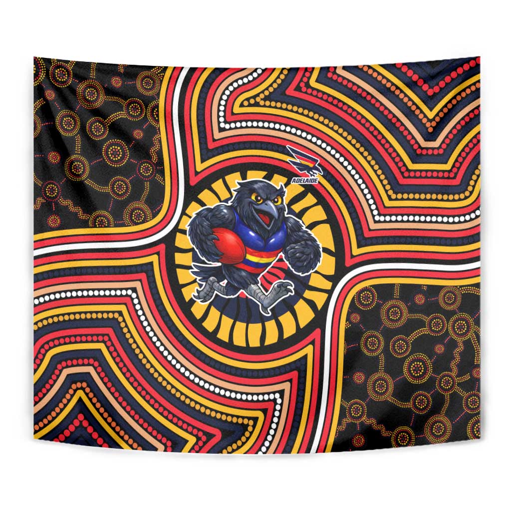 Adelaide Crows Tapestry Indigenous Monochrome Dot Art Mascot Style