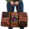 Adelaide Crows Travel Bag Indigenous Monochrome Dot Art Mascot Style