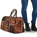 Adelaide Crows Travel Bag Indigenous Monochrome Dot Art Mascot Style
