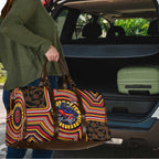 Adelaide Crows Travel Bag Indigenous Monochrome Dot Art Mascot Style