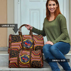Adelaide Crows Travel Bag Indigenous Monochrome Dot Art Mascot Style