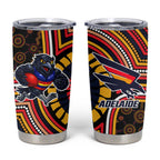 Adelaide Crows Tumbler Cup Indigenous Monochrome Dot Art Mascot Style