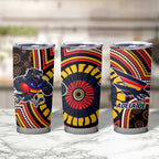 Adelaide Crows Tumbler Cup Indigenous Monochrome Dot Art Mascot Style