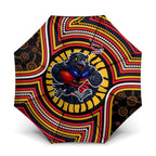 Adelaide Crows Umbrella Indigenous Monochrome Dot Art Mascot Style