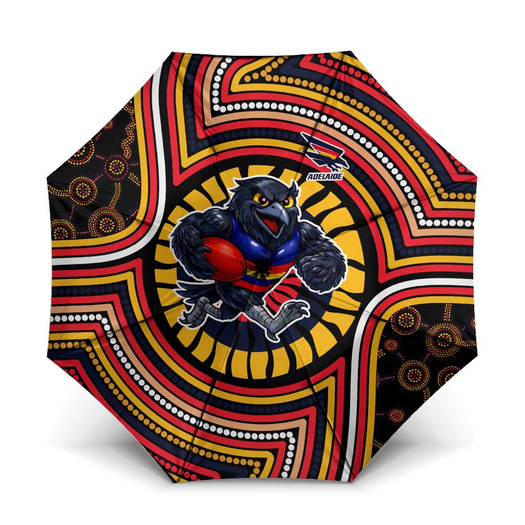 Adelaide Crows Umbrella Indigenous Monochrome Dot Art Mascot Style