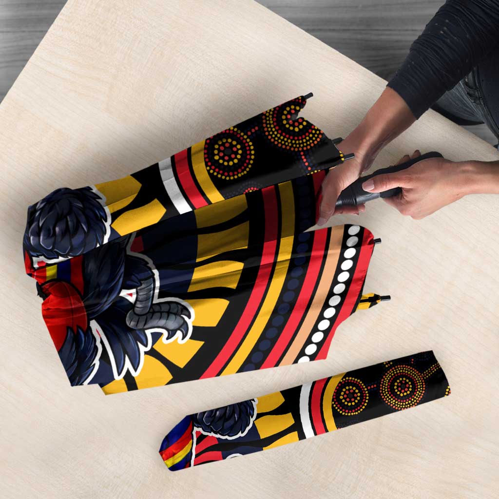 Adelaide Crows Umbrella Indigenous Monochrome Dot Art Mascot Style