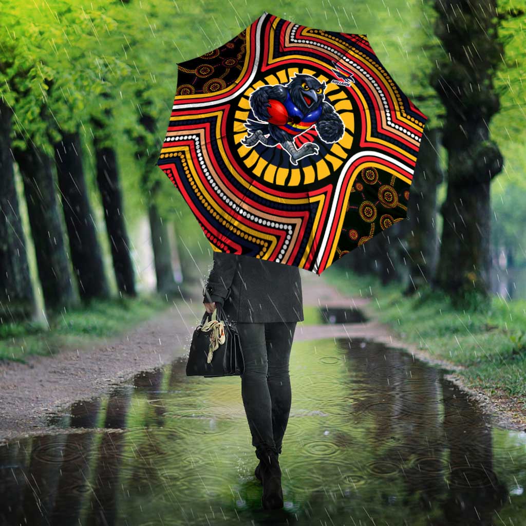 Adelaide Crows Umbrella Indigenous Monochrome Dot Art Mascot Style