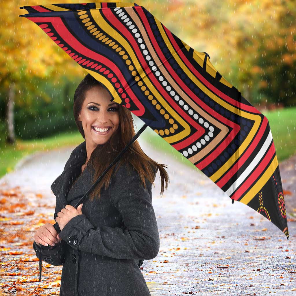 Adelaide Crows Umbrella Indigenous Monochrome Dot Art Mascot Style