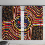 Adelaide Crows Window Curtain Indigenous Monochrome Dot Art Mascot Style