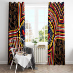Adelaide Crows Window Curtain Indigenous Monochrome Dot Art Mascot Style