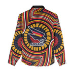 Adelaide Crows Women Casual Shirt Indigenous Monochrome Dot Art Mascot Style
