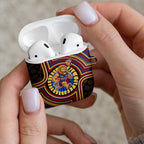 Brisbane Lions AirPods Case Indigenous Monochrome Dot Art Mascot Style