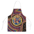 Brisbane Lions Apron Indigenous Monochrome Dot Art Mascot Style
