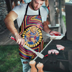 Brisbane Lions Apron Indigenous Monochrome Dot Art Mascot Style