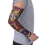 Brisbane Lions Arm Sleeves Indigenous Monochrome Dot Art Mascot Style