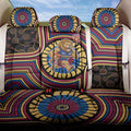 Brisbane Lions Back Car Seat Cover Indigenous Monochrome Dot Art Mascot Style