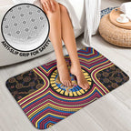 Brisbane Lions Bathroom Set Indigenous Monochrome Dot Art Mascot Style
