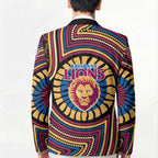 Brisbane Lions Blazer Indigenous Monochrome Dot Art Mascot Style