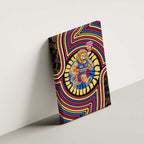 Brisbane Lions Canvas Wall Art Indigenous Monochrome Dot Art Mascot Style