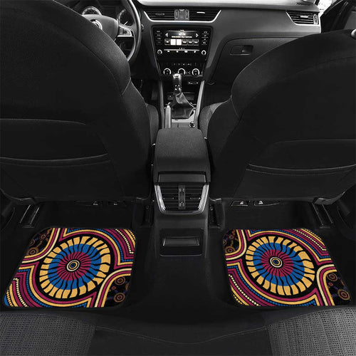Brisbane Lions Car Mats Indigenous Monochrome Dot Art Mascot Style