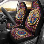Brisbane Lions Car Seat Cover Indigenous Monochrome Dot Art Mascot Style