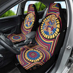 Brisbane Lions Car Seat Cover Indigenous Monochrome Dot Art Mascot Style