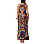 Brisbane Lions Family Matching Tank Maxi Dress and Hawaiian Shirt Indigenous Monochrome Dot Art Mascot Style
