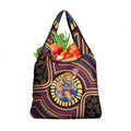 Brisbane Lions Grocery Bag Indigenous Monochrome Dot Art Mascot Style