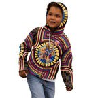 Brisbane Lions Kid Hoodie Indigenous Monochrome Dot Art Mascot Style