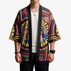 Brisbane Lions Kimono Indigenous Monochrome Dot Art Mascot Style