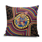 Brisbane Lions Pillow Cover Indigenous Monochrome Dot Art Mascot Style