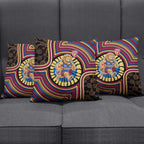 Brisbane Lions Pillow Cover Indigenous Monochrome Dot Art Mascot Style