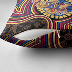 Brisbane Lions Pillow Cover Indigenous Monochrome Dot Art Mascot Style
