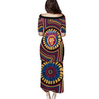 Brisbane Lions Puletasi Indigenous Monochrome Dot Art Mascot Style
