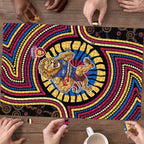 Brisbane Lions Puzzle Indigenous Monochrome Dot Art Mascot Style